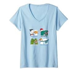 MTV Weihnachten Multiple Holiday Logos Collage T-Shirt mit V-Ausschnitt von MTV