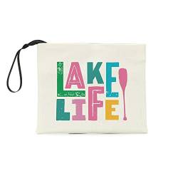 Lustige Lake Life Make-up-Tasche Kosmetiktasche für Frauen See-Liebhaber Geschenk See-Thema Geschenke für Bootsbesitzer Freunde BFF Besties Sommer Strand See Geschenke für Frauen Camping Essentials, von MUBIAO