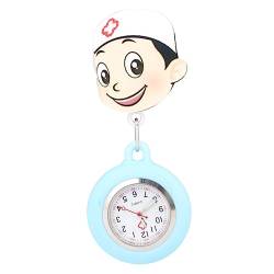 MUCKLILY 1Stk Ansteckuhr Taschenuhr Karikatur Cartoon-Schlüsselanhänger auf Stethoskop achten universeller Schlüsselanhänger medizinische Uhr Mini-Uhr Universal- Anschauen Brustuhr Damen von MUCKLILY