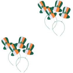 MUCKLILY 4 Stück Klee Kopfschmuck Grüne Haarbänder Elegante Stirnbänder Für Frauen Festival-party-haarband Kindermütze Für Mädchen Haarschmuck Haarreifen Bilden Plastik Haarnadel Fräulein von MUCKLILY
