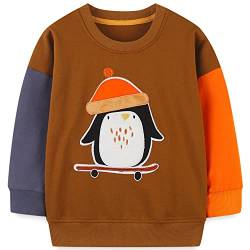 MUJOQE Jungen Sweatshirt Baumwolle Pullover Kinder Warme Langarm Shirt Activewear Tops 3 Jahre 98 von MUJOQE