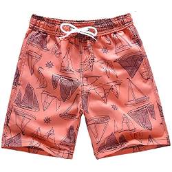 MUJOQE Teenager Badeshorts Jungen Sommer Sport Shorts für Strand Surf Kinder Schwimmen Shorts 8 Jahre, DE 128 von MUJOQE