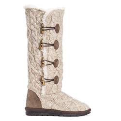 MUK LUKS Damen Felicity Kniehohe Stiefel, beige, 39 EU von MUK LUKS