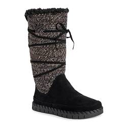 MUK LUKS Damen Women's Flexi New York Boots Mode-Stiefel, schwarz, 38.5 EU von MUK LUKS