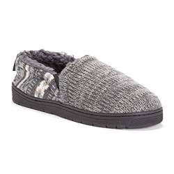 MUK LUKS Herren Men's Christopher Slippers Slipper, Dunkelgrau/Cinder, Medium von MUK LUKS