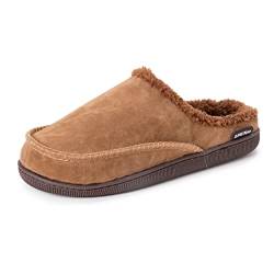 MUK LUKS Herren Men's Faux Suede Clog Slippers Hausschuh, Camel, Large von MUK LUKS