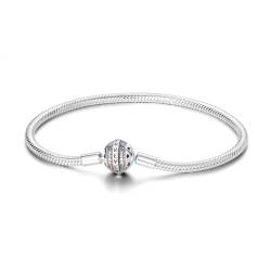 MULA 925 Sterling Silber Schlange Kette Charme Armband für immer graviert mit 5A Cubic Zirkonia für Frauen Mädchen Geschenk für Sie von MULA