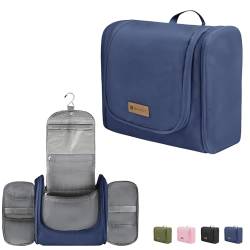 Kulturbeutel für Damen und Herren, Wasserabweisende Reise-Make-up-Tasche mit Haken zum Aufhängen, kompakte Reise-Kul.Grünturtasche, Make-up-Organizer-Tasche für Kosmetika von MULISOFT