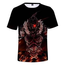 MULIZHE Goblin Slayer 3D gedruckte kurzärmelige T-Shirt Cartoon Paar Sommer Freizeit Sport atmungsaktive Shirt Jungen und Mädchen schnell trocknende Geschenke -L von MULIZHE