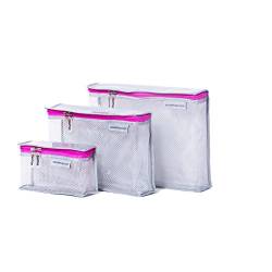 Mumi Toiletry Cubes - Pink - Set of 3 von MUMI