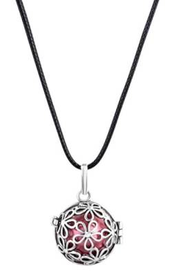 MUMMY BELL Damen-Halskette Jingle Bell Kleine Blumen - Red K2SC18 sTE0077 Marke, Estándar, Metall, Kein Edelstein von MUMMY BELL