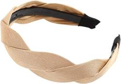 Haarband Haarband,Stirnbänder Kopftücher gezahntes Haarband,Herbst Haarschmuck Breite gewebte Haarbänder Helle geflochtene Haarband Fashion Hoop Haarbänder Lünette Kopfschmuck (Color:Gris) (Color : Ot von MUNANI