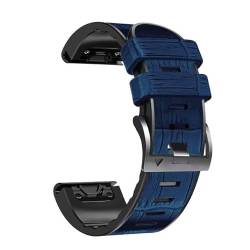 MURVE 22 x 26 mm Leder-Silikon-Sportarmband für Garmin Fenix 6 6X Pro 7 7X 5X 5 Plus 3HR 935 Smart Watch Schnellverschluss Correa, 26mm Fenix 6X 6XPro, Achat von MURVE