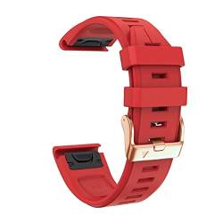MURVE Uhrenarmband für Fenix 6S 5S 7S, 20 mm, Armband für Fenix 6S Pro 5S Plus, rotgoldene Schnalle, Silikon, schneller Ersatz, Fenix 7S, Achat von MURVE
