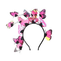 MUSISALY Schmetterlings Stirnband Haar Accessoire Kopfschmuck Requisite Festival Haare Halloween Party Stirnband 3D Schmetterlings Haarband Halloween Haarband Für Frauen Haar von MUSISALY