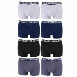 MUSTANG Boxershorts Herren 8er Pack L Baumwoll Passform Atmungsaktiv Unterwäsche Unterhosen Männer Men Retroshorts von MUSTANG