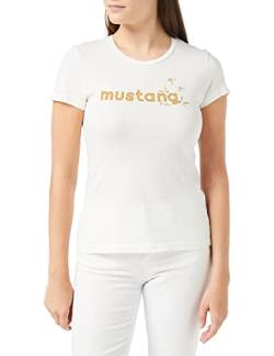 MUSTANG Damen Alexia C Foilprint T-Shirt, Whisper Withe 2013, L von MUSTANG