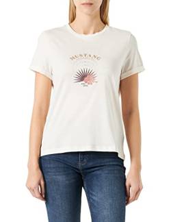 MUSTANG Damen Alina C Foil T-Shirt, Whisper White 2013, M von MUSTANG