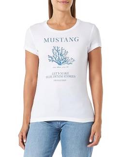 MUSTANG Damen Style Alexia C Print T-Shirt, General White 2045, XS von MUSTANG