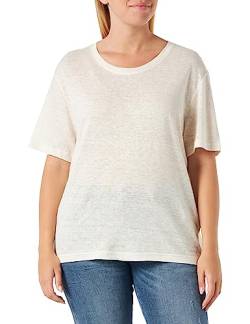 MUSTANG Damen Style Alina C Linen T-Shirt, General White 2045, S von MUSTANG