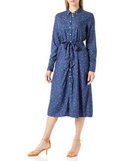 MUSTANG Damen Style Fanny VIS Lässiges Kleid, 2311_Small_Flower_Bows_Darkblue 12394, 38 von MUSTANG