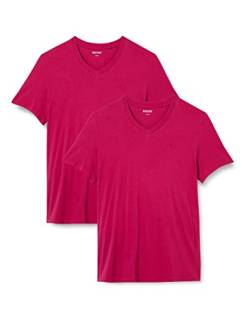 MUSTANG Herren 2-Pack V-Neck 1006170 T-Shirt, Sangria 8354, XXL (2er Pack) von MUSTANG