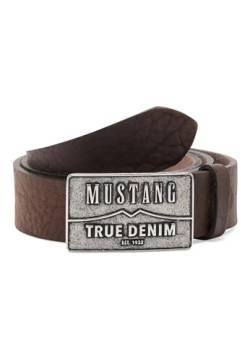 MUSTANG Herren Ledergürtel MG2170R17 40mm Gürtelbreite Schwarz Braun 80-115, Größe:110, Farbe:Dark Brown 0690 von MUSTANG