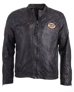 MUSTANG Herren Lederjacke Varberg Dunkelbraun L von MUSTANG