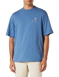 MUSTANG Herren Style Aidan C Print T-Shirt, Moonlight Blue 5169, M von MUSTANG