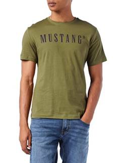 MUSTANG Herren Style Alex C Logo Tee T-Shirt, verbrannte Olive, S von MUSTANG