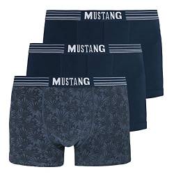 MUSTANG Herren Unterhosen Retro Boxer Palm Print 3er Pack, Wäschegröße:L von MUSTANG