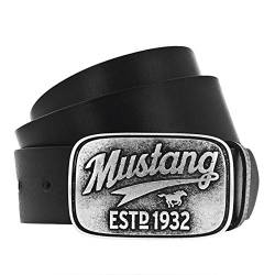 MUSTANG Leather Belt 4.0 W90 Black - kürzbar von MUSTANG