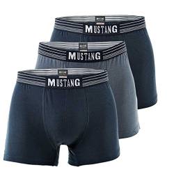 MUSTANG Men's Retro Shorts 3 Pack, Boxer Shorts, Pants, True Denim, S-XL: Colour: Navy/Blue/Navy | Size: Large von MUSTANG