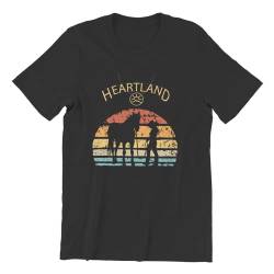 Horse Cool Animal Cartoon Simplicity Tshirt for Men Heartland Uk Soft Tee T Shirt Design Loose Black S von MUTU