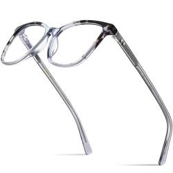 MUTYNE Mehrfarbige Acetat-Brillenfassung für Damen, quadratische Brillen, Brillen, grau, Einheitsgröße von MUTYNE
