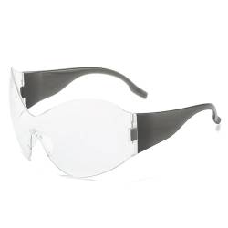 MUTYNE Übergroße Sonnenbrille für Damen, einteilig, randlos, umlaufende Sonnenbrille, Herren, großer Rahmen, Brillen, Vintage, trendige Punk-Töne, C4, Einheitsgröße von MUTYNE