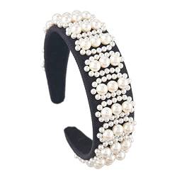 Perlen-Stirnbänder für Frauen, Hochzeits-Stirnband, Braut-Stirnband, Perlen-Haarband, Perlen-Haarband, Hochzeit-Kopfbedeckung von MUUYYI