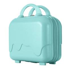 Tragbares 35,6 cm Make-up Reise-Handgepäck ABS Tragetasche Make-up Koffer Kosmetiktasche für Reisen Camping Frauen Mädchen, blau, AS THE PIC SHOW von MUUYYI