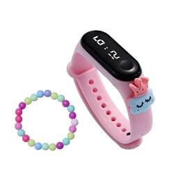 MUXIJIA Kinder Uhren für Mädchen, Sport Digital Kinderuhr Cute Cartoon Silikon Armband Uhr Wasserdicht Armbanduhr für Mädchen ab 6 Jahren von MUXIJIA