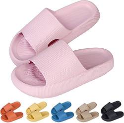 MUYOGRT Badeschlappen Damen Herren Rutschfeste Schlappen Badeschuhe Home Slippers Unisex Plattform Pantoffeln Badezimmer Pool Sandalen Superweiche Massage Hausschuhe für Indoor Outdoor von MUYOGRT