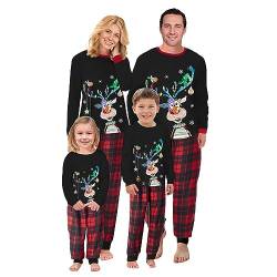 MUYOGRT Familien Weihnachts Pyjama Set, Weihnachtspyjama Weihnachten Schlafanzug Lang Outfit, Matching Pyjamas Couple Christmas Pyjama für Damen Herren Kinder（25，Papa） von MUYOGRT