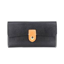 MUZIZY Brieftasche Clutch Bag Hauptschicht Rindsleder Damen Schnalle Clash Color Langer Abschnitt Erwachsene Jugend Familie Freunde Clutch einfach von MUZIZY