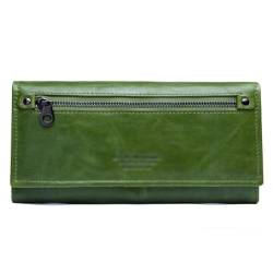 MUZIZY Brieftasche Damen Clutch Multifunktionale Lange Kopfschicht Rindsleder Geldbörse Erwachsene Jugend Familie Freunde Clutch einfach von MUZIZY