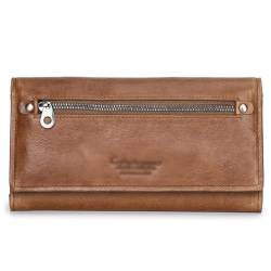 MUZIZY Brieftasche Damen Clutch Multifunktionale Lange Kopfschicht Rindsleder Geldbörse Erwachsene Jugend Familie Freunde Clutch einfach von MUZIZY