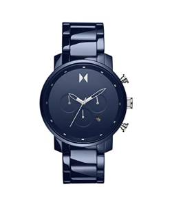 MVMT Chronograph Quarz Uhr für Herren mit Blaues Keramikband - 28000204-D von MVMT