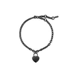 MVMT armband für Damen Kollektion HEARTLOCK BRACELET Schwarz - 28200192 von MVMT