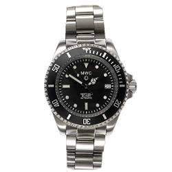 MWC 24 Jewels 300m Edelstahl Schwarz Automatische Submariner Taucher Saphir Datum Herren Uhr von MWC