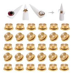 MWOOT 30 PCS DIY Nail Art Rotary Charms, Legierung Rotierende Nagelkunst Designs für 3D -Nageldekorationen, Gold Spinning Nail Charms für Frauen Mädchen, Nageldesign Ringe Nail Art Tool von MWOOT