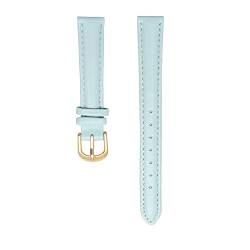 TikTako Echtes Leder-Armband-Frauen Armband Plain Armbanduhren Band Blau-Rosa-Grau Farbe Uhrenarmband 14 16 18 20 MM Soft-Band von MXBAOHENG