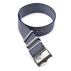 TikTako NATO-Uhrenarmband 20mm 22mm Nylon Ersatz-Armband-Uhrenarmband Navy White, 22mm von MXBAOHENG